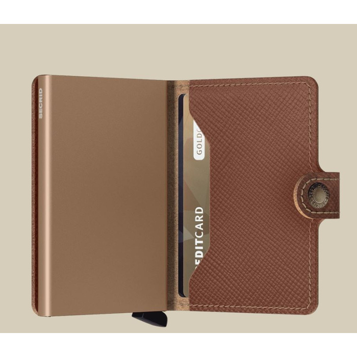 Lederwaren Secrid Wallet Miniwallet Saffiano Caramel 