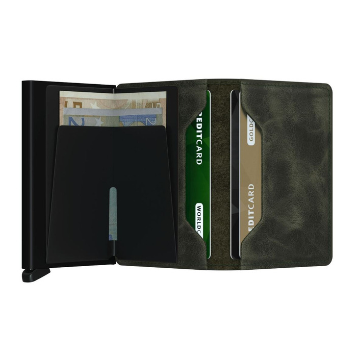 Lederwaren SECRID WALLET SLIMWALLET VINTAGE OLIVE-BLACK 
