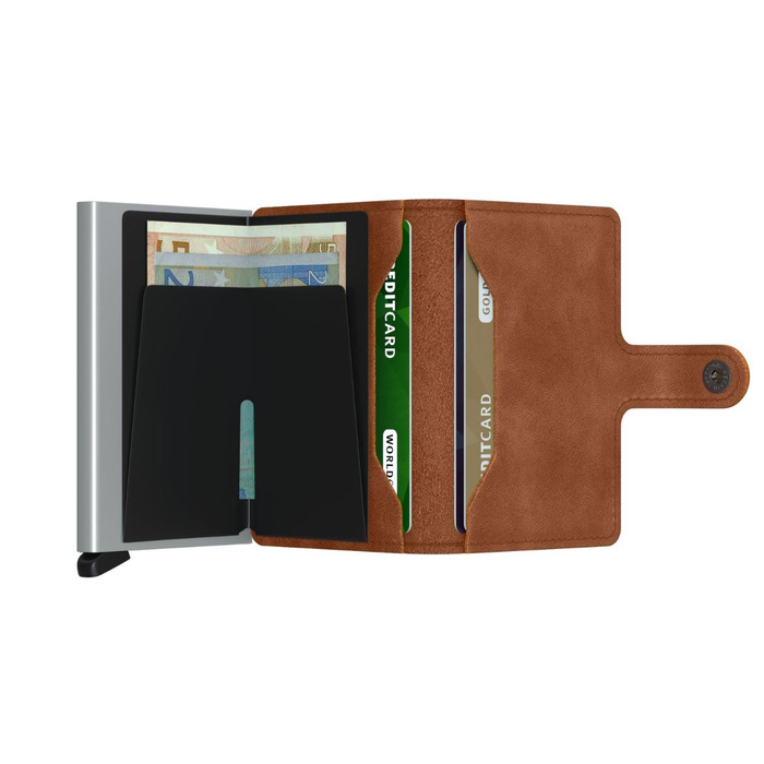 Lederwaren SECRID WALLET MINIWALLET VINTAGE COGNAC-SILVER 