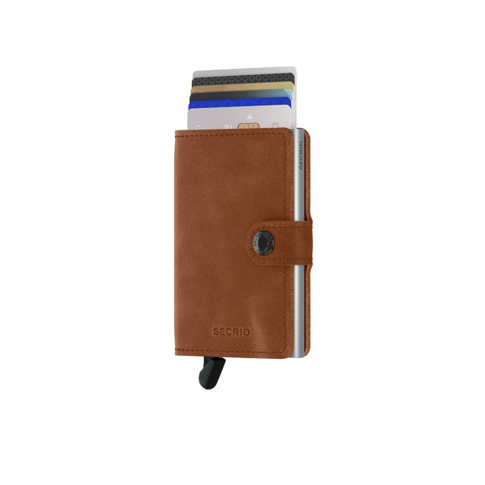 Lederwaren SECRID WALLET MINIWALLET VINTAGE COGNAC-SILVER 