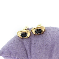 Juweel Manchetknopen Geelgoud 18 karaat met Saffier '87669-2201-TWDH' Juweel Manchetknopen Geelgoud 18 karaat met Saffier '87669-2201-TWDH'