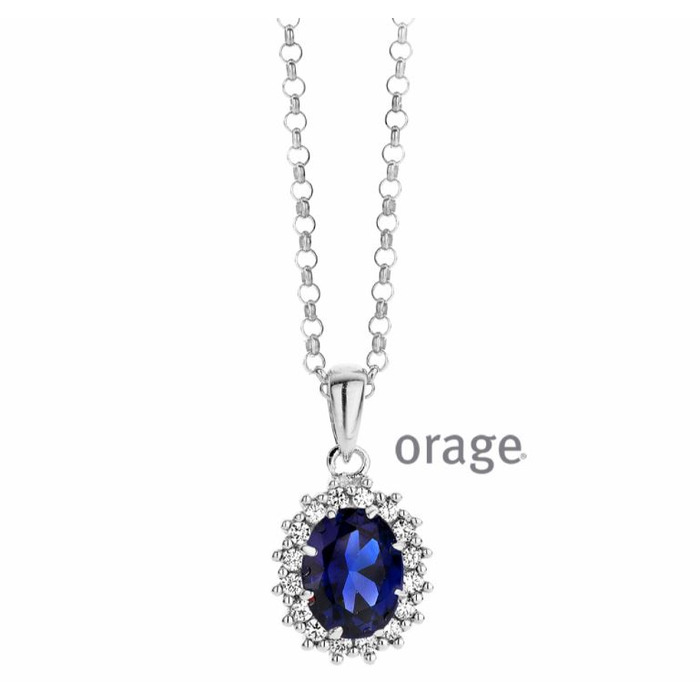 Juweel ORAGE COLLIER ZILVER ENTOURAGE BLAUW AS426-AP135 