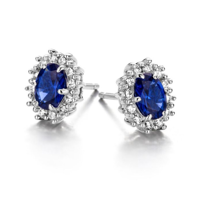 Juweel ORAGE OORSTEKERS ZILVER ENTOURAGE BLAUW AS428-AP134 