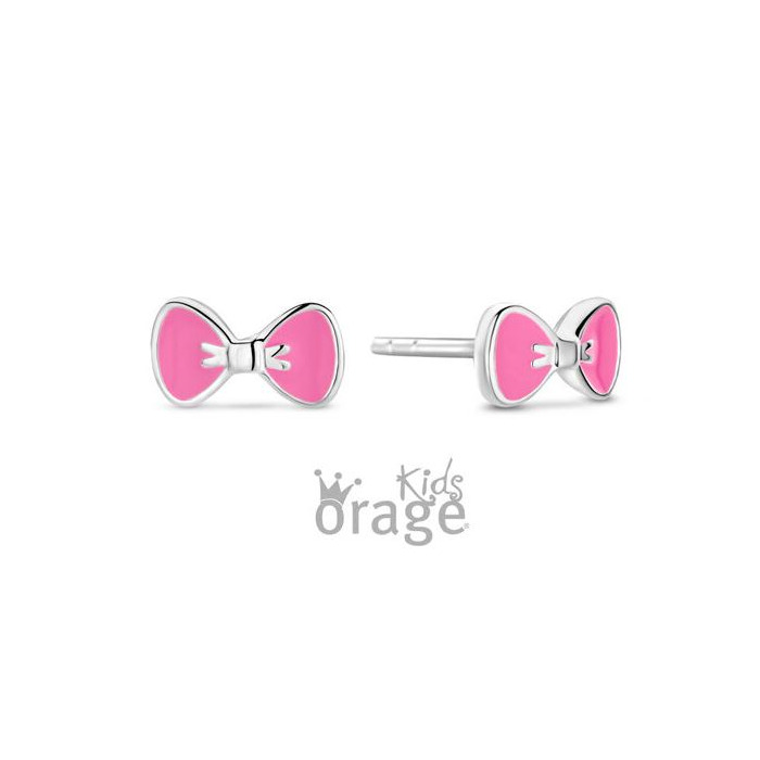 Juweel ORAGE KIDS OORSTEKERS STRIK ROZE K2742 