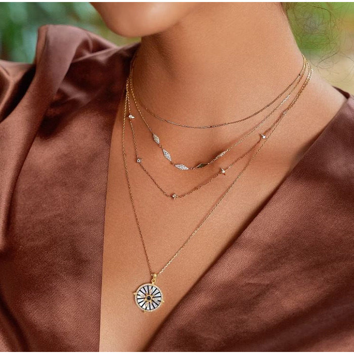 Juweel ANIA HAIE DUSK DIVAS GOLD SPHERES CHAIN NECKLACE N061-02G 