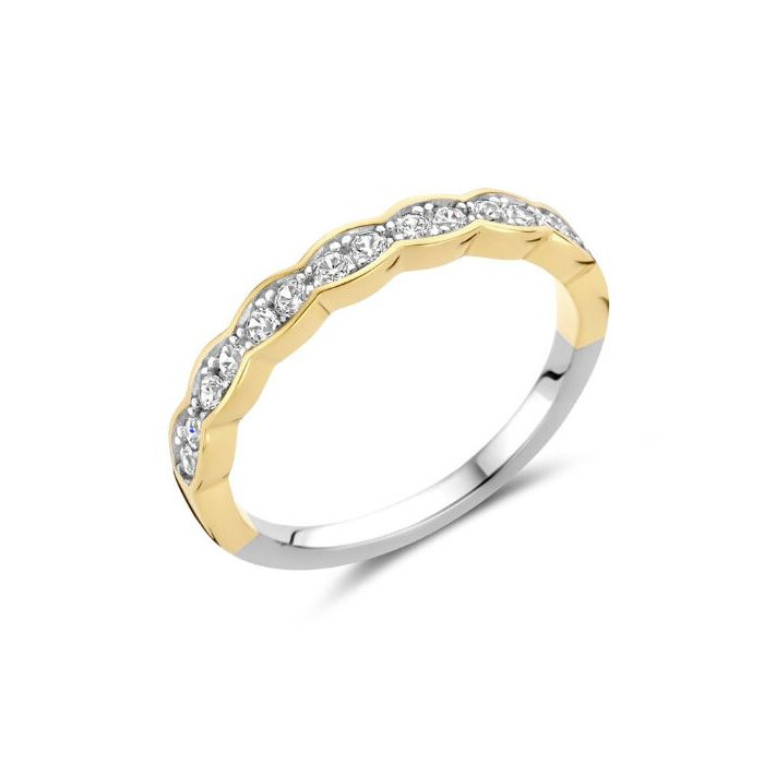 Juweel SILVER ROSE RING GEEL PLEETGOUD ZIRCONIUM R2503G 