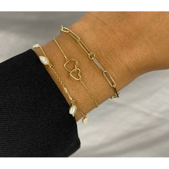Juweel JACKIE DOUBLE HEART BRACELET 14K JKB23.049 