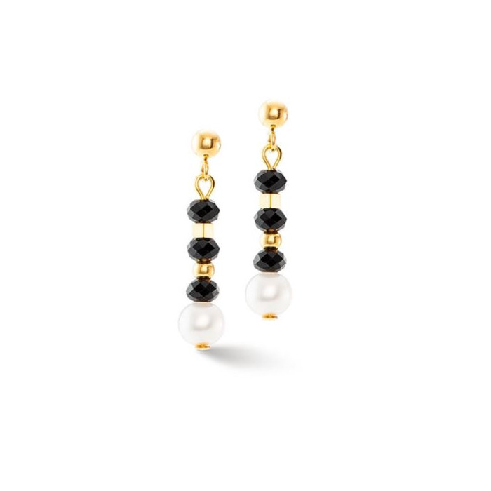Juweel COEUR DE LION PENDANTS D'OREILLE NOIR-BLANC 1131/21-1314 