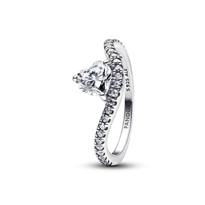 Juweel PANDORA 193661C01 WAVE HEART RING 