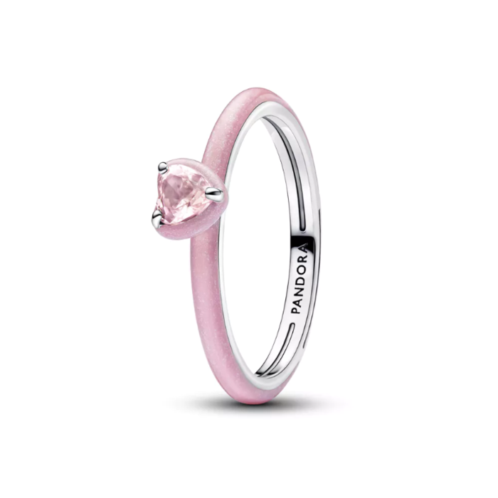 Juweel PANDORA 193088C02 HEART RING PINK 