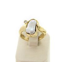 Juweel Ring Geelgoud 18karaat zoetwaterparel en briljant 'CV-2219-TWDH'  Juweel Ring Geelgoud 18karaat zoetwaterparel en briljant 'CV-2219-TWDH'