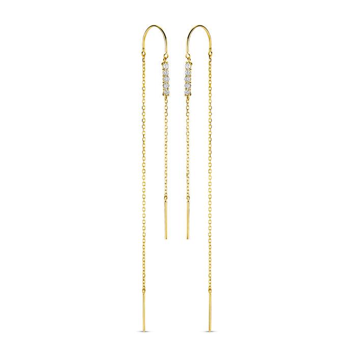 Juweel SWING JEWELS EARRINGS 14K YELLOW GOLD/DIAMONDS SWGDE0055-Y-18 