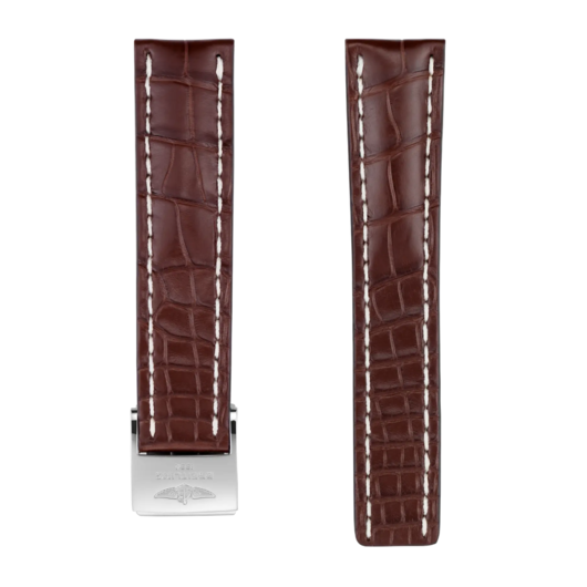 Breitling Strap - Crocoleder Bruin voor Plooislot 740P 22/20 mm Breitling Strap - Crocoleder Bruin voor Plooislot 740P 22/20 mm