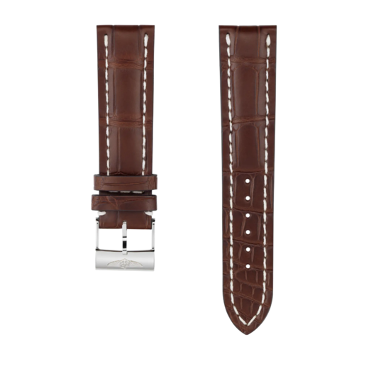 Breitling Strap - Crocoleder bruin met gesp 739P 22/20 mm Breitling Strap - Crocoleder bruin met gesp 739P 22/20 mm