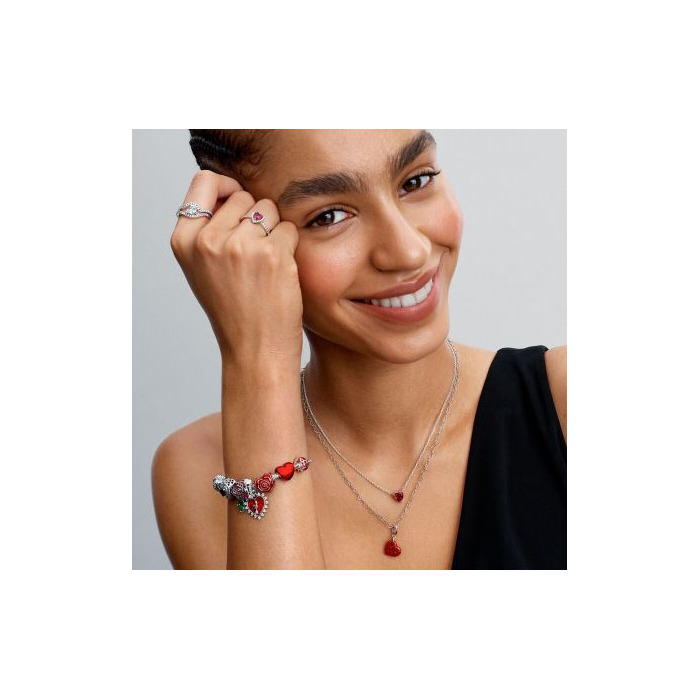 Juweel PANDORA HEART DANGLE WITH LAB-CREATED OPAL 793348C01 