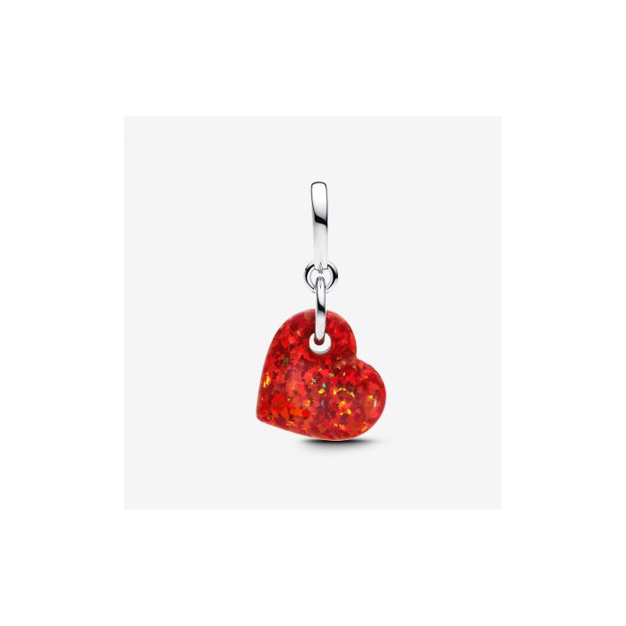 Juweel PANDORA HEART DANGLE WITH LAB-CREATED OPAL 793348C01 