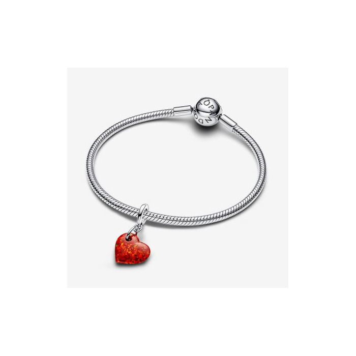 Juweel PANDORA HEART DANGLE WITH LAB-CREATED OPAL 793348C01 