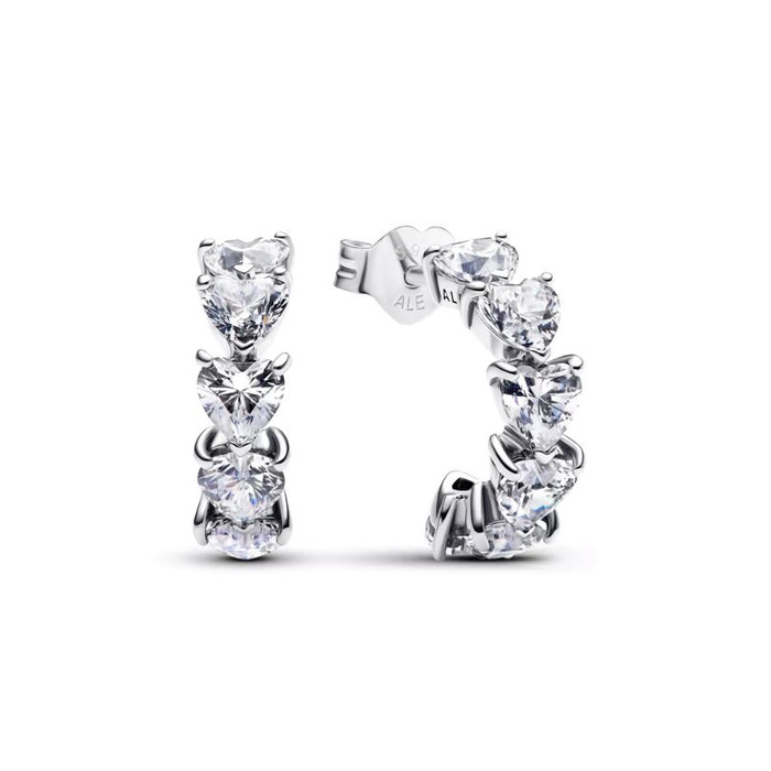 Juweel PANDORA HEART SILVER HOOP EARRINGS 293657C01 