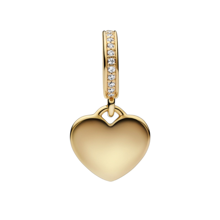 Juweel PANDORA ENGRAVABLE 14K GOLD-PLATED HEART 768761C01 