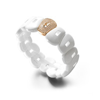 Juweel Mattioli Puzzle bracelet white ceramics/one in rose gold/white diamonds MBR054R151XW  Juweel Mattioli Puzzle bracelet white ceramics/one in rose gold/white diamonds MBR054R151XW