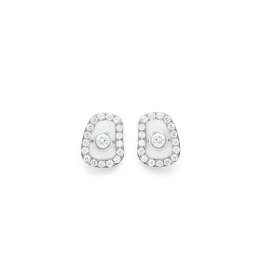 Juweel Mattioli Puzzle earrings white gold and white diamonds MOR054B180W  Juweel Mattioli Puzzle earrings white gold and white diamonds MOR054B180W