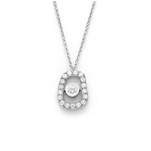 Juweel Mattioli Puzzle minipuzzle necklace in white gold and white diamonds MCT054B180W  Juweel Mattioli Puzzle minipuzzle necklace in white gold and white diamonds MCT054B180W