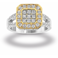 Juweel Flanders ring 18k bicolor/diamant 223 Juweel Flanders ring 18k bicolor/diamant 223