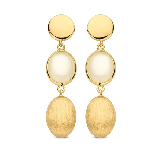 Juweel Femme Adorée oorslingers 18 karaat geelgoud maansteen 11S11244G Juweel Femme Adorée oorslingers 18 karaat geelgoud maansteen 11S11244G