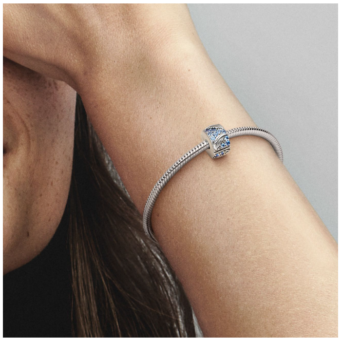 Juweel Pandora Moments Curved Feather & Pavé Clip Charm 792552C01 