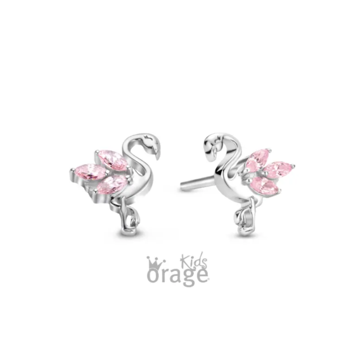 Juweel ORAGE KIDS OORRINGEN FLAMINGO ROZE K2801 