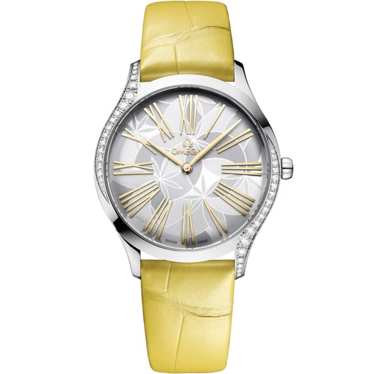 Horloge OMEGA DE VILLE TRESOR 36 MM, STEEL ON ALLIGATOR YELLOW 428.18.36.60.02.002 Horloge OMEGA DE VILLE TRESOR 36 MM, STEEL ON ALLIGATOR YELLOW 428.18.36.60.02.002