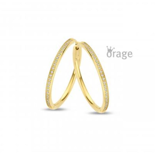 Juweel ORAGE BUIS CREOOL STAAL GEEL 25MM K2841 Juweel ORAGE BUIS CREOOL STAAL GEEL 25MM K2841