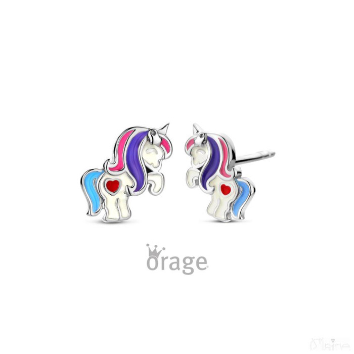 Juweel ORAGE KIDS OORSTEKERS EENHOORN MULTICOLOR K2920 