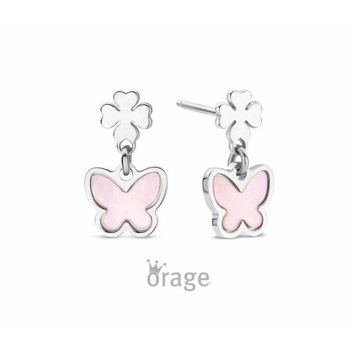 Juweel ORAGE KIDS OORSTEKERS VLINDER PARELMOER ROZE K2927 