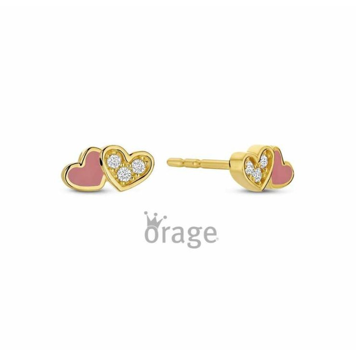 Juweel ORAGE KIDS OORSTEKERS HARTJES 9K GEEL GOUD K2961 