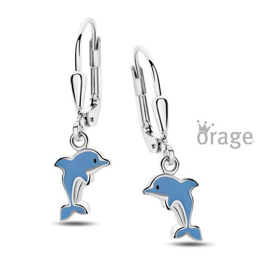 Juweel ORAGE KIDS OORSLINGERS DOLFIJN BLAUW K2979  Juweel ORAGE KIDS OORSLINGERS DOLFIJN BLAUW K2979