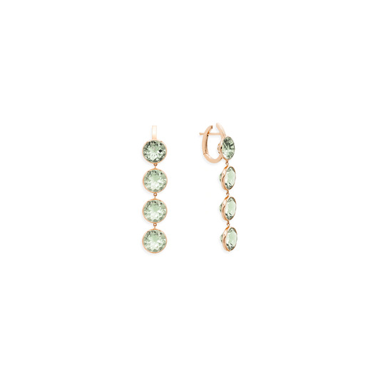 Juweel MATTIOLI SMARTIES PENDANT EARRINGS ROSE GOLD/PRASIOLITE MOR105R047N  Juweel MATTIOLI SMARTIES PENDANT EARRINGS ROSE GOLD/PRASIOLITE MOR105R047N