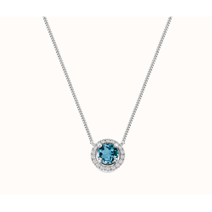 Juweel DIAMANTI PER TUTTI AURORA NECKLACE LONDON TOPAZ WHITE M1593 