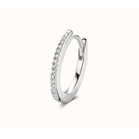 Juweel DIAMANTI PER TUTTI OVAL HUGGER SINGLE HOOP EARRING M2152 WHITE  Juweel DIAMANTI PER TUTTI OVAL HUGGER SINGLE HOOP EARRING M2152 WHITE