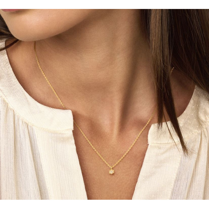 Juweel DIAMANTI PER TUTTI FIRST FLOWER NECKLACE M2533 YELLOW 