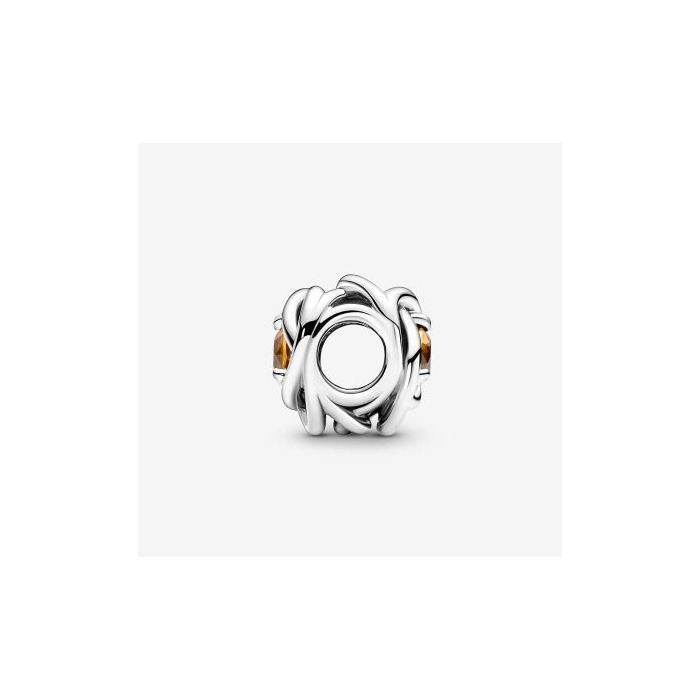 Juweel Pandora Moments November Geboortesteen Honinggele Oneindige Cirkel Bedel 790065C04 