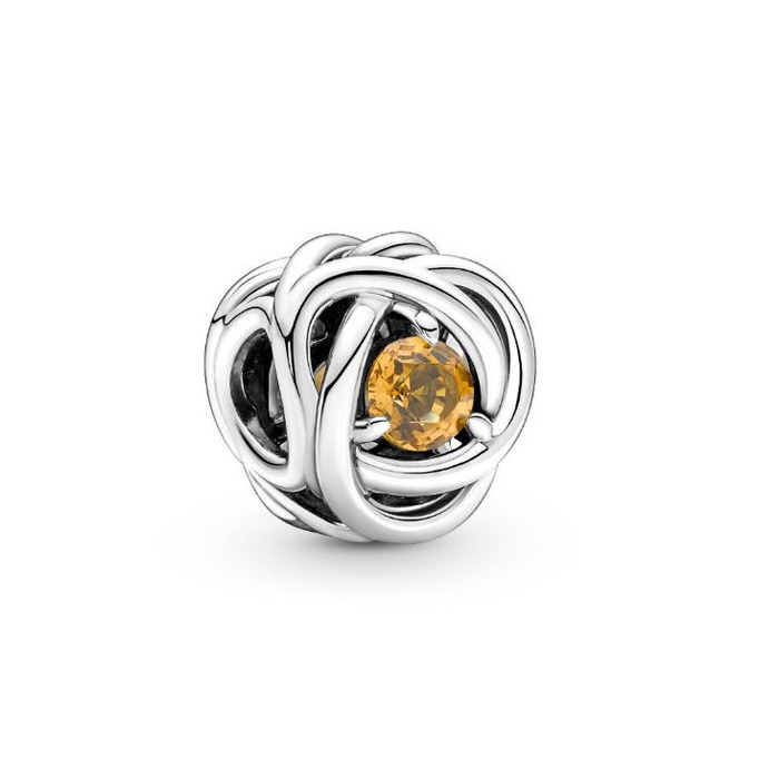 Juweel Pandora Moments November Geboortesteen Honinggele Oneindige Cirkel Bedel 790065C04 