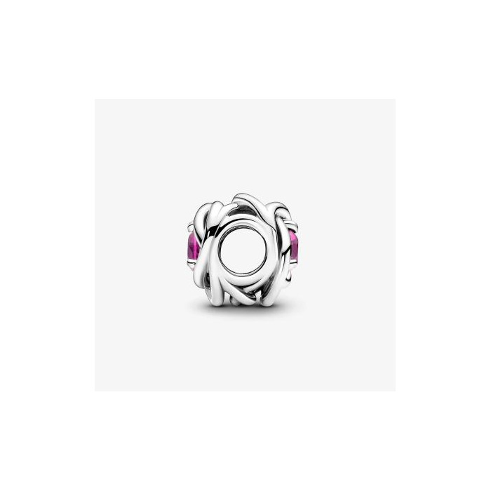 Juweel Pandora Moments Oktober Geboortesteen Roze Oneindige Cirkel Bedel 790065C05 