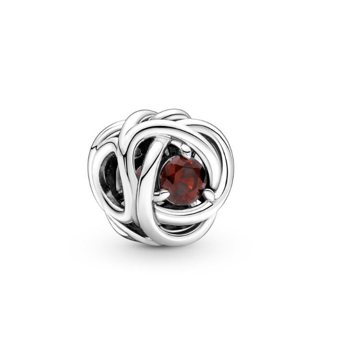 Juweel Pandora Moments Januari Geboortesteen Rode Oneindige Cirkel Bedel 790065C06 
