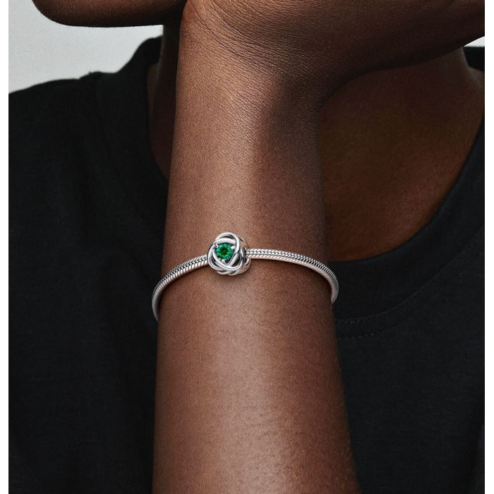 Juweel Pandora Moments Mei Geboortesteen Groene Oneindige Cirkel Bedel 790065C08 
