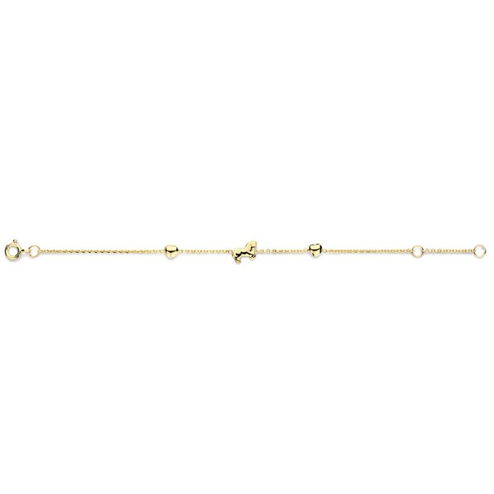 Juweel ORAGE KIDS ARMBAND HART PAARD 9K GEEL GOUD K2954 