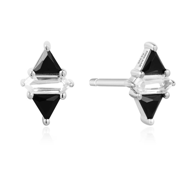 Juweel Ania Haie Sunshine Chaser triangle black/white studs E059-07H 