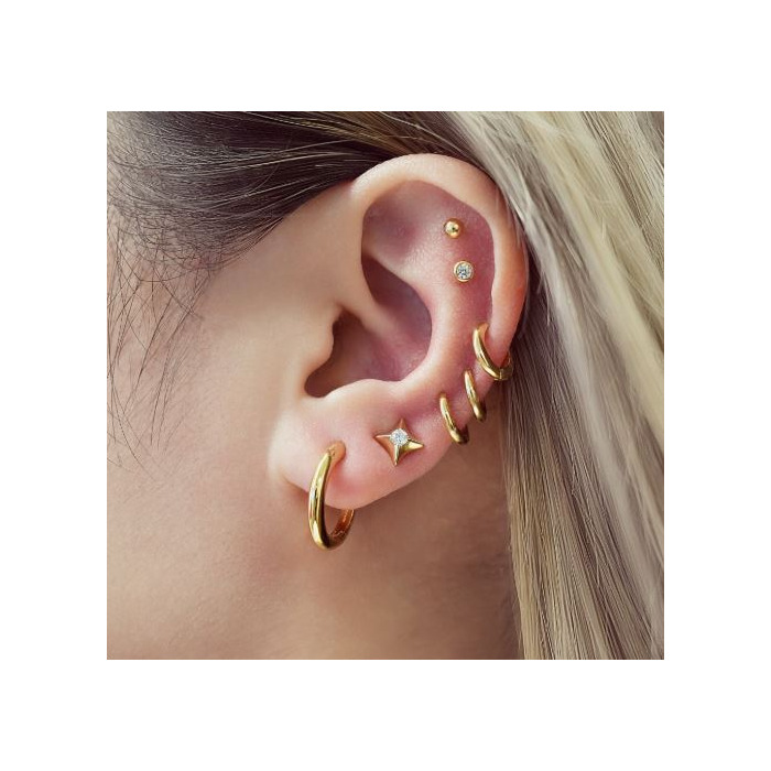Juweel Ania Haie Vogue Maven Sparkle Tube Small Huggie Hoop Earrings E062-01G 