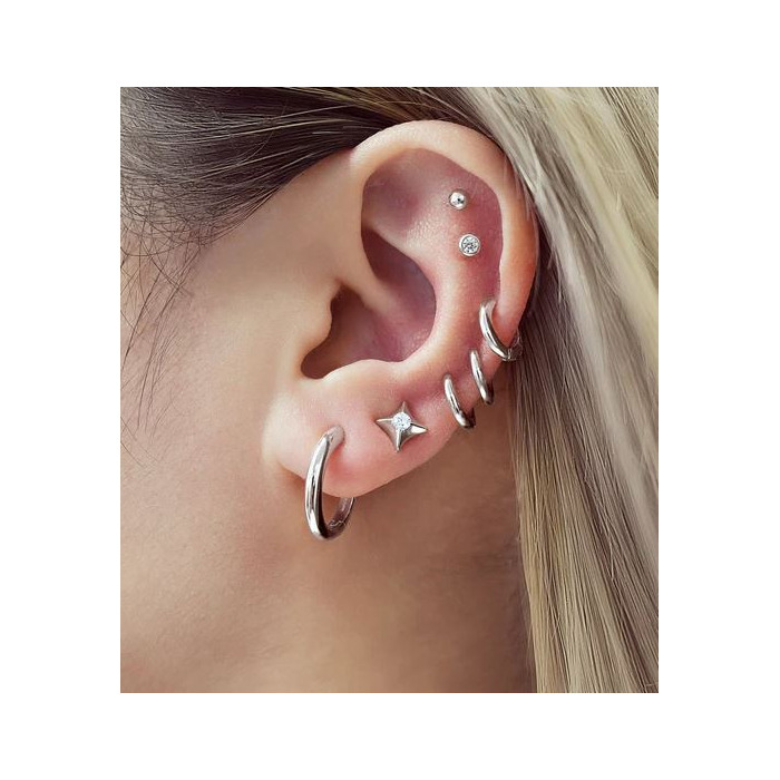 Juweel Ania Haie Vogue Maven Sparkle Tube Small Huggie Hoop Earrings E062-01H 