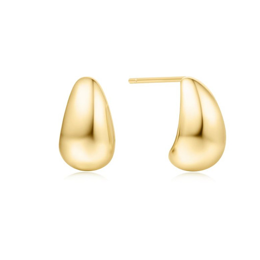 Juweel Ania Haie Vogue Maven Sparkle Tube Small Dome Hoop Earrings E062-05G Juweel Ania Haie Vogue Maven Sparkle Tube Small Dome Hoop Earrings E062-05G